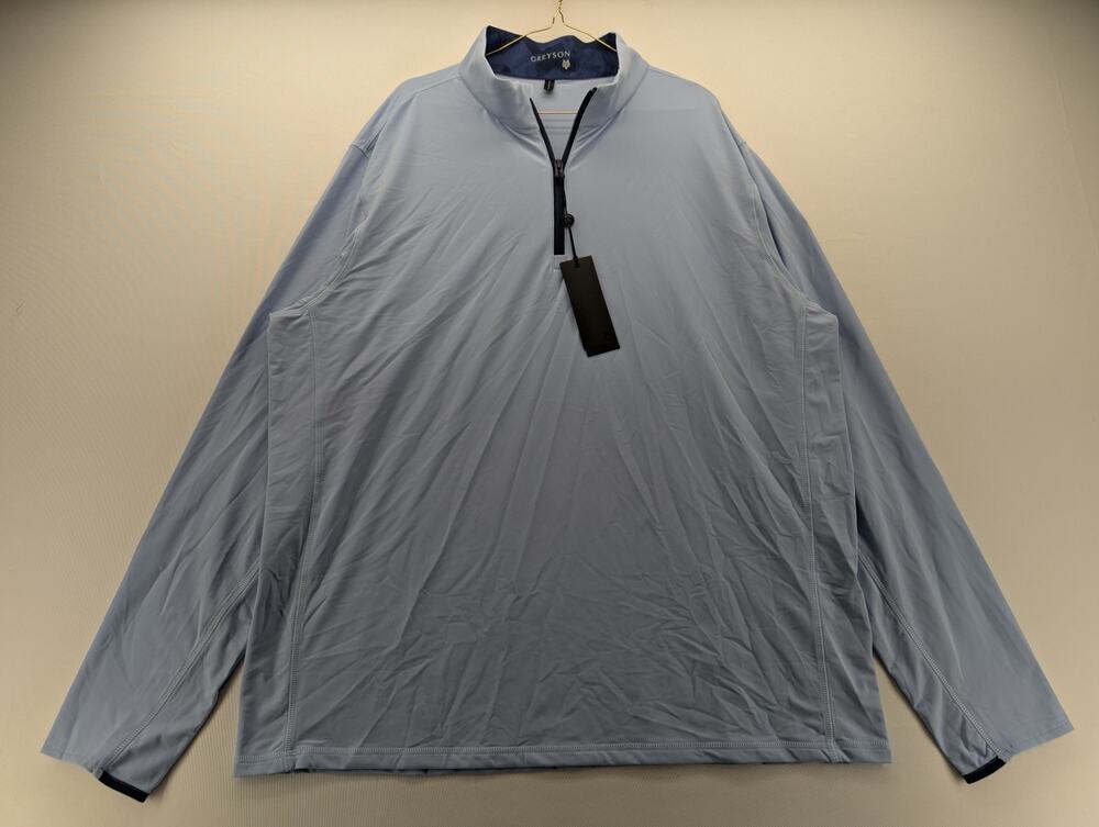 NWT Greyson Tate Mock Neck Quarter-Zip in Wolf Blue size XXL